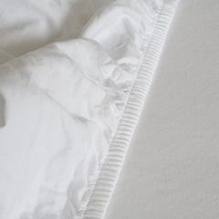 SATIN FITTED SHEET WHITE