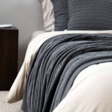  BLANKET WITH CLASSIC BRAID GRAPHITE