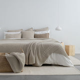 CREAM PILLOWCASE 50X50 CM WITH WOOLEN WEAVE