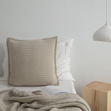 CREAM PILLOWCASE 50X50 CM WITH WOOLEN WEAVE