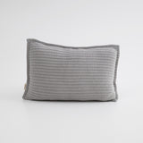 GRAY PILLOWCASE 60X40 CM WITH WOOLEN WEAVE