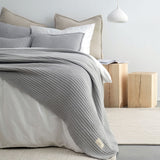 GRAY PILLOWCASE 60X40 CM WITH WOOLEN WEAVE