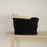 SMALL JUTE BASKET BLACK