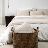  BLANKET WITH CLASSIC BRAID BEIGE