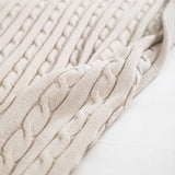  BLANKET WITH CLASSIC BRAID BEIGE