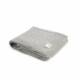  BLANKET WITH CLASSIC BRAID GREY