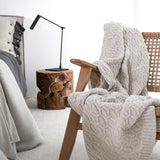 LUXURY BLANKET CREAM-GRAY 