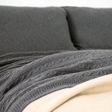 WOOL BRAID GRAPHITE BLANKET