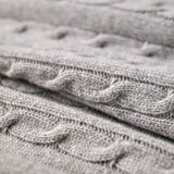 WOOL BRAID GRAY BLANKET