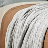 WOOL BRAID GRAY BLANKET