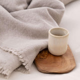 PLED Z WEŁNY Z OZDOBNYM BRZEGIEM BEŻOWY