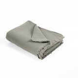 PLED Z WEŁNY Z OZDOBNYM BRZEGIEM OLIWKOWY