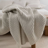 CREAM knitted blanket