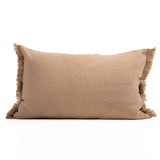 POSZEWKA 60X40 Z WEŁNY Z OZDOBNYM BRZEGIEM JASNOBRĄZOWA