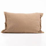 LIGHT BROWN WOOL PILLOWCASE 70X50 WITH DECORATIVE EDGE