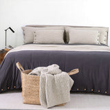PILLOWCASE 90X50 CLASSIC PREMIUM CREAM-GRAY