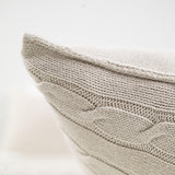 PILLOWCASE WITH BRAID 50X50 BEIGE