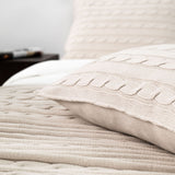 PILLOWCASE WITH BRAID 60X40 BEIGE