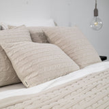 PILLOWCASE WITH BRAID 60X40 BEIGE