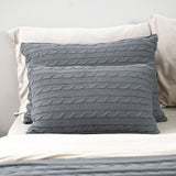 PILLOWCASE WITH BRAID 60X40 GRAPHITE
