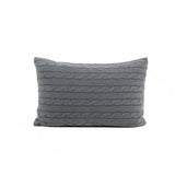 PILLOWCASE WITH BRAID 60X40 GRAPHITE