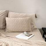PILLOWCASE WITH BRAID 60X40 GREY-BEIGE