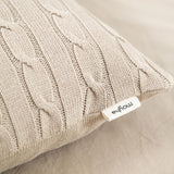 PILLOWCASE WITH BRAID 60X40 GREY-BEIGE