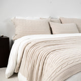 PILLOWCASE WITH BRAID 70X50 BEIGE