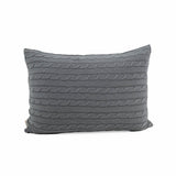 PILLOWCASE WITH BRAID 70X50 GRAPHITE