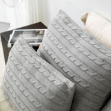 PILLOWCASE WITH BRAID 70X50 GREY