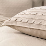 PILLOWCASE WITH BRAID 70X50 GREY-BEIGE