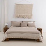 POSZEWKA ZE SPLOTEM 50X50 CM BEŻOWA