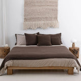 POSZEWKA ZE SPLOTEM 50X50 CM BRĄZOWA