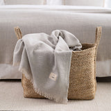 HERRINGBONE BLANKET LIGHT GRAY