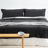 LONG WOOL PILLOWCASE ANTHRACITE