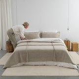LONG WOOL PILLOWCASE CREAM