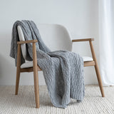 LUXURY BLANKET WITH PATTERN GRAY 